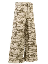 Men's Wide Leg Camo Print Cargo Pants Woman Sweatpants