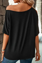 MAMA One Shoulder Half Sleeve T-Shirt Woman T Shirts