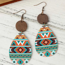 Geometric Wooden Teardrop Earrings Earrings