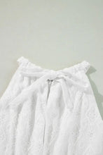 Lace Sleeveless Tied Waist Mini Dress Woman Casual Dress