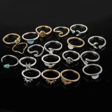 Alloy Multiple Shapes 19-Piece Ring Set Fashion Jewelry