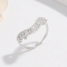 925 Sterling Silver Inlaid Zircon Ring Fashion Jewelry