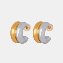 18K Gold-Plated C-Hoop Earrings Gold One Size Earrings