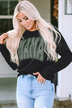Round Neck Long Sleeve MAMA Graphic Sweatshirt Woman Sweatshirts