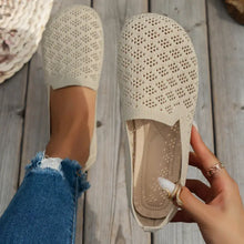 Mesh Round Toe Flat Slip-Ons Woman Loafers