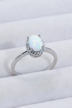925 Sterling Silver 4-Prong Opal Ring Opal Rings