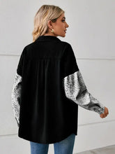 Leopard Button Up Denim Jacket Woman Outerwear