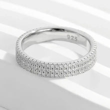 Inlaid Zircon 925 Sterling Silver Ring Rings