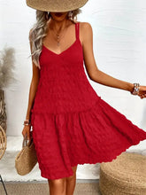 Crisscross Double Spaghetti Straps Tiered Cami Dress Scarlet Woman Casual Dress