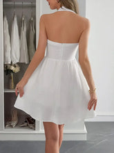 Halter Neck Summer Mini Dress Woman Casual Dress