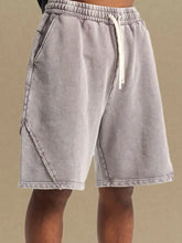 Men's Casual Drawstring Washed Shorts Mens Bottoms