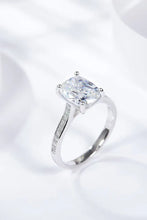 3 Carat Moissanite Platinum-Plated Side Stone Ring Rings