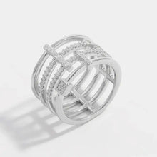 925 Sterling Silver Inlaid Zircon Ring Rings