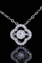 925 Sterling Silver Moissanite Flower Pendant Necklace Silver One Size Necklaces