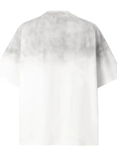 Men's Gradient Letter Round Neck T-Shirt Mens Tops