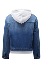 Distressed Hooded Denim Jacket Woman Outerwear