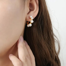 Synthetic Pearl 18K Gold-Plated Earrings Style A Gold One Size Earrings
