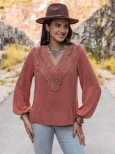 Swiss Dot V-Neck Blouse Woman Blouses