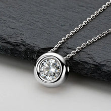 1 Carat Moissanite 925 Sterling Silver Necklace Fine Jewelry
