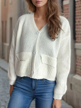 Button Down Long Sleeve Cardigan Woman Outerwear