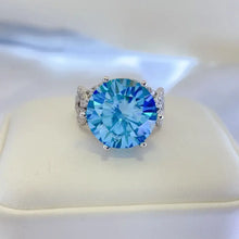 10 Carat Moissanite 925 Sterling Silver Ring Fine Jewelry