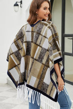 Cloak Sleeve Fringe Detail Poncho Woman Outerwear