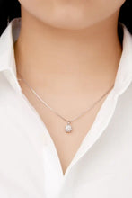 1 Carat Moissanite Pendant Platinum-Plated Necklace Necklaces