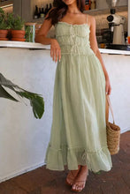 Ruffled Hem Frill Midi Cami Dress Woman Dress