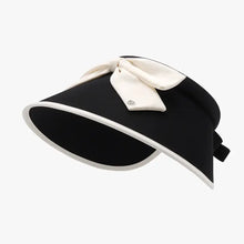 Bow Ice Silk Sun Hat Black One Size Hats