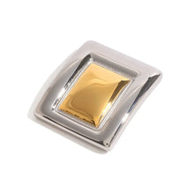 Stainless Steel Square Geometric Brooch Pin Fashion Jewelry