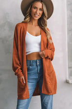 Open Front Textured Cardigan with Pockets Woman Outerwear