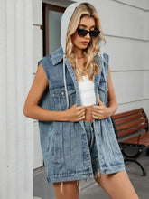 US Flag Button Up Denim Jacket Woman Denim Tops