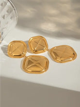 18K Gold-Plated Stainless Steel Square Earrings Earrings