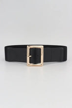 Rectangle Buckle Elastic Wide Belt Belts