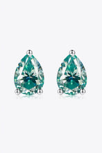 2 Carat Moissanite Teardrop Earrings Teal One Size Earrings
