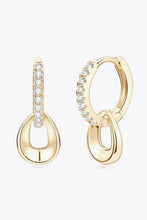 925 Sterling Silver Moissanite Double Hoop Earrings Earrings