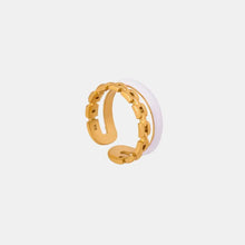 Enamel 18K Gold-Plated Open Ring Gold 7 Rings