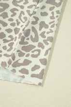 Leopard Ribbed Patchwork Drawstring Hoodie Woman Sweatshirts