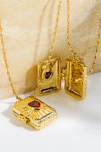 Heart Zircon Box Pendant Copper Necklace Necklaces