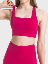 Millennia Scoop Neck Sports Bra Hot Pink Woman Activewear