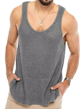 Men's Plus Size Round Neck Wide Strap Tank Mens Tops