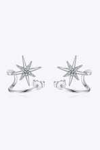 Moissanite Star Rhodium-Plated Earrings Silver One Size Earrings