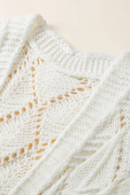Openwork Open Front Long Sleeve Cardigan Cardigans