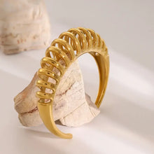 18K Gold-Plated Stainless Steel Cutout Bracelet Bracelets