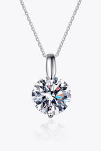 Minimalist 925 Sterling Silver Moissanite Pendant Necklace Silver One Size Necklaces