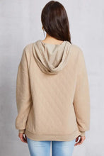 Drawstring Kangaroo Pocket Dropped Shoulder Hoodie Woman Sweatshirts