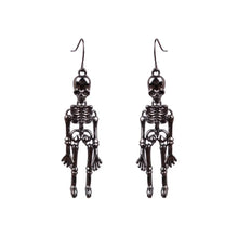 Skeleton Alloy Earrings Black One Size Earrings