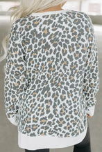 Leopard Round Neck Long Sleeve T-Shirt Woman T Shirts