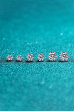 925 Sterling Silver 6-Prong 2 Carat Moissanite Stud Earrings Earrings