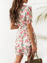 Floral Layered Mini Dress with Ruffle Hem Woman Dress